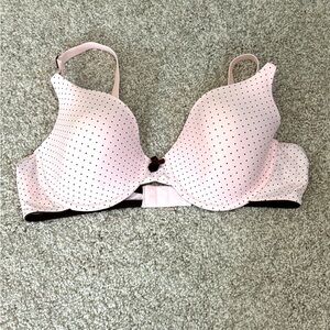 Maidenform Light Pink Polka Dot Bra 38C